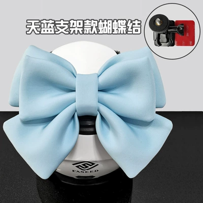 Motosiklet dəbilqələri | Decoration, Cycling, Bicycle, Ski - one-size-fits-all-sky-blue-double-layer-luxury-bow-gopro-bracket