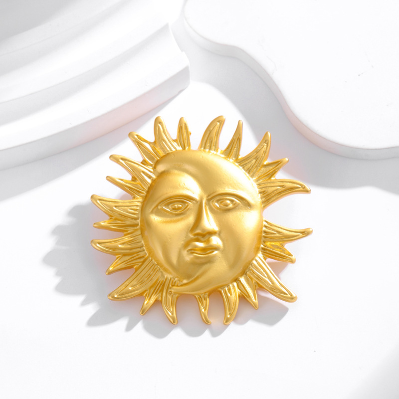 Elegant Pin Sun Alloy Plating Unisex Brooches display picture 5