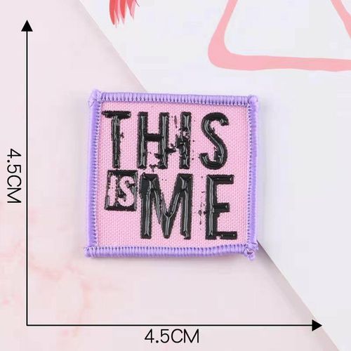  New English Alphanumeric Cloth Label Offset Color Cloth Sticker Rectangular Clothing DIY Color Washable Label