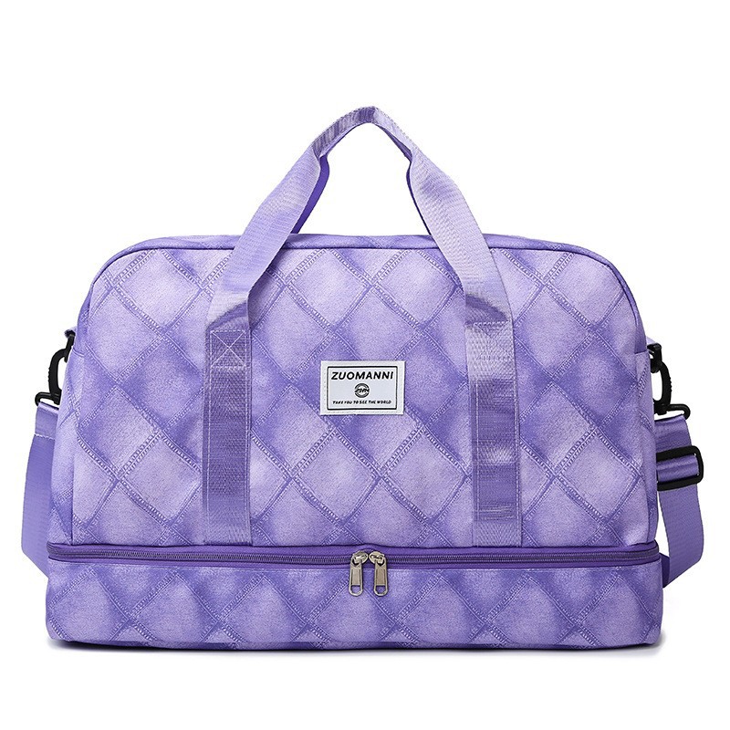 Bolsa de viaje de tela Oxford moda femenina retro ocio bolsa de almacenamiento de gran capacidad viaje de corta distancia bolsa de fitness de separación seca y húmeda