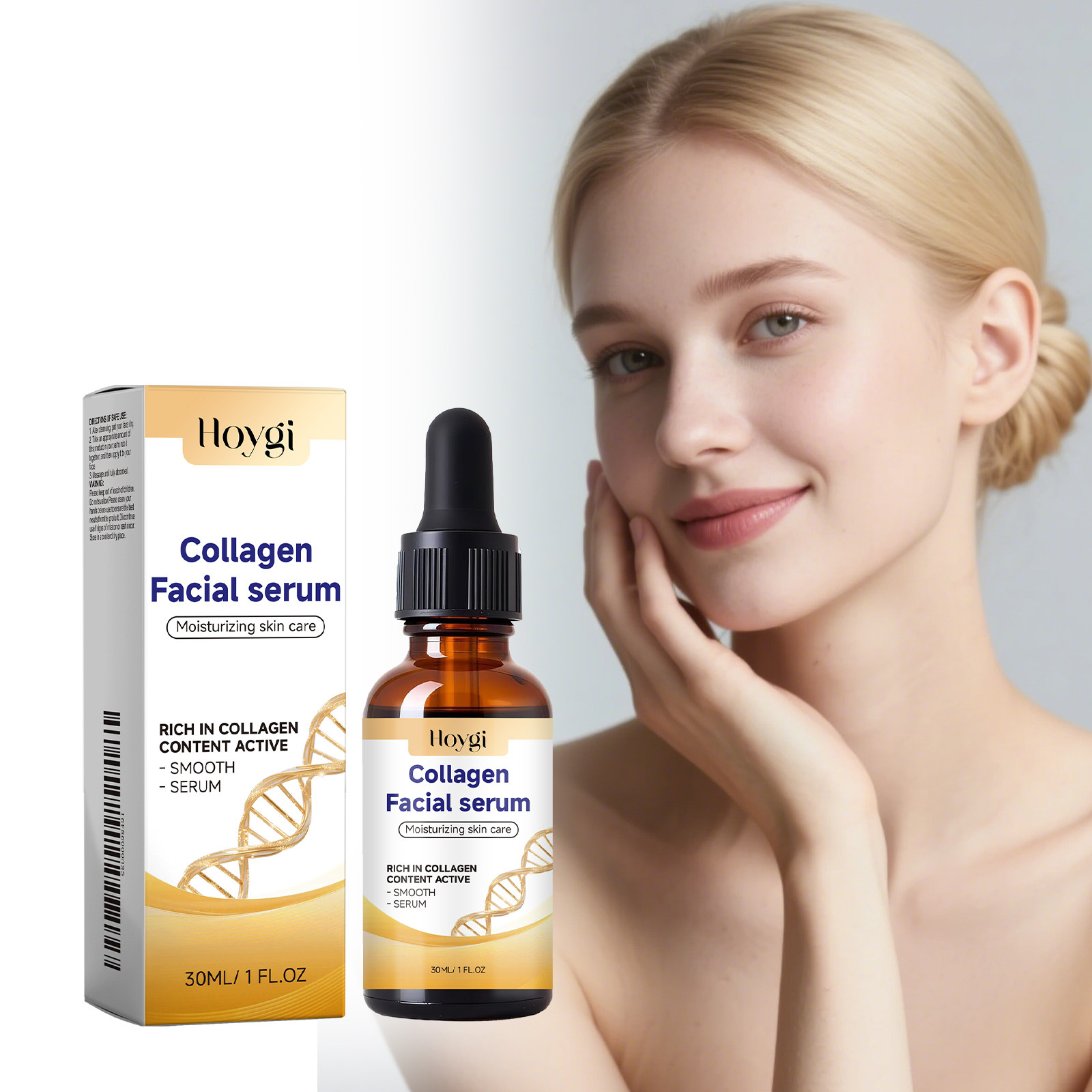 Cross-Border Selection Hoygi Collagen Facial Essence: Hydrates and Cares for the Skin, Leaving It Smooth, Translucent, and Moisturized