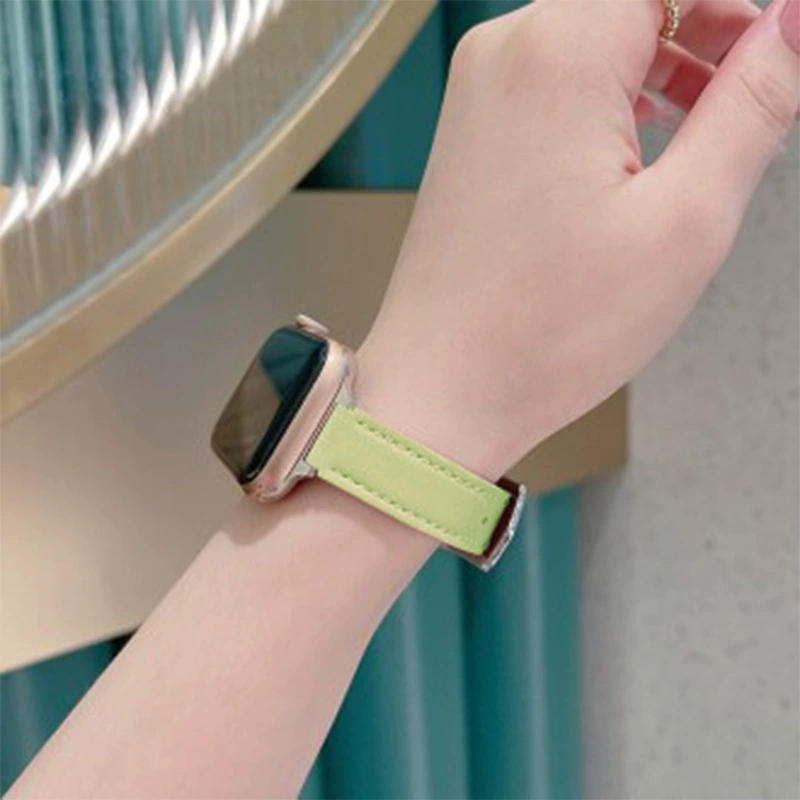 [新款适用苹果iwatch超纤耐磨表带现货批发男女applewatch苹果表带]