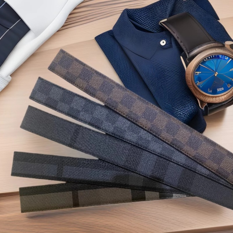 3.5宽头层牛皮男士皮带自动扣带真皮腰带无扣头厂家直供批发大衣