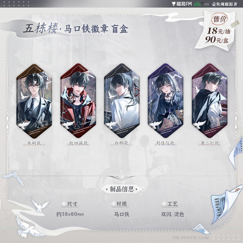 [Authentic] New Model in Stock: I Became a God in the Infinite Game Five Buildings Badge Blind Box Retail Price 18