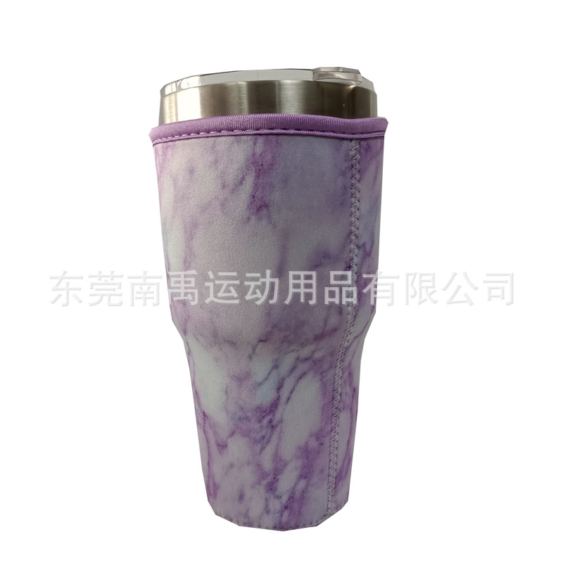 潜水料大理石冰霸杯杯套潜水料杯套保温杯布袋杯子套汽车杯套石纹