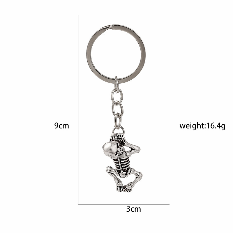 Funny Skull Alloy Plating Keychain display picture 1