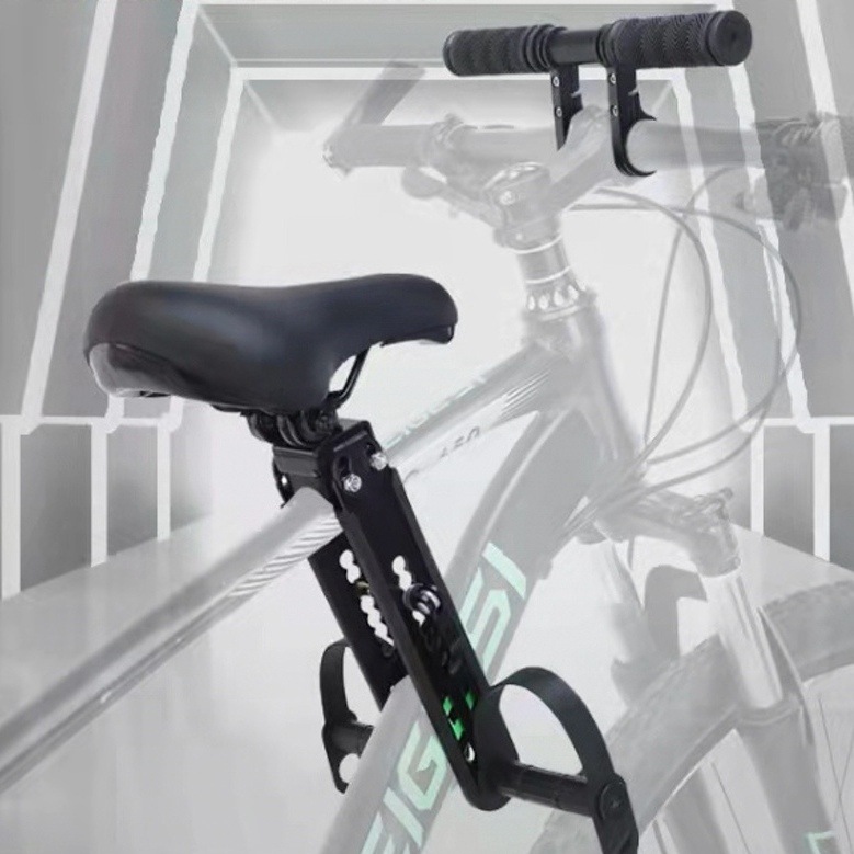 Asiento infantil delantero para bicicleta – diseño robusto para paseos familiares al aire libre