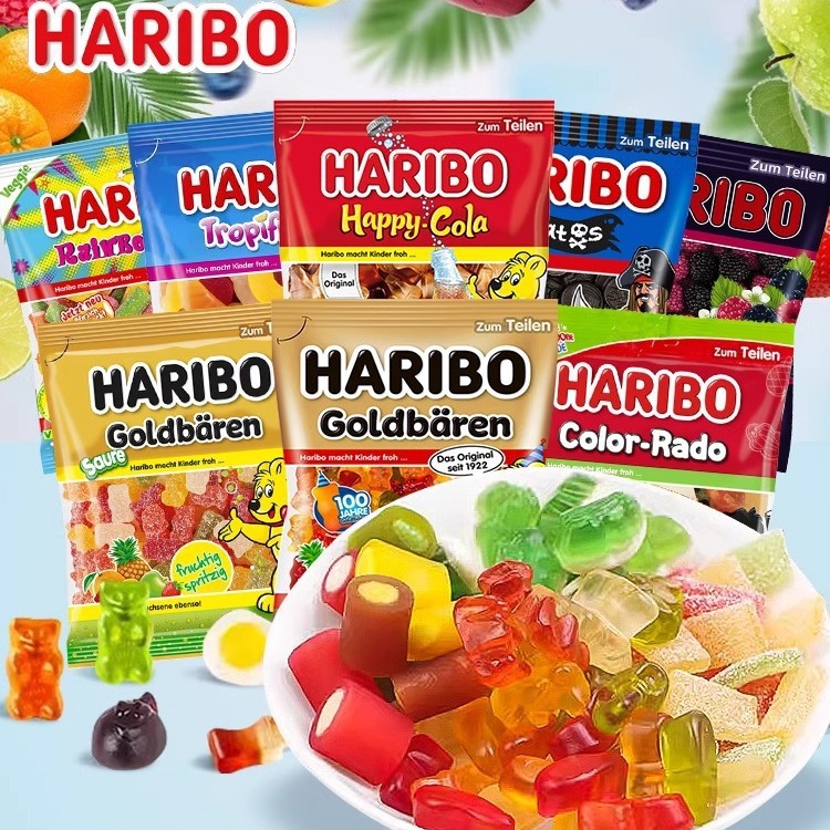 德国进口haribo哈瑞宝金熊软糖175g袋装小熊qq酸糖水果橡皮糖喜糖