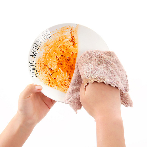 Manufacturer wholesale plain high density coral velvet square towel 30*30cm soft absorbent household face towel cleaning towel