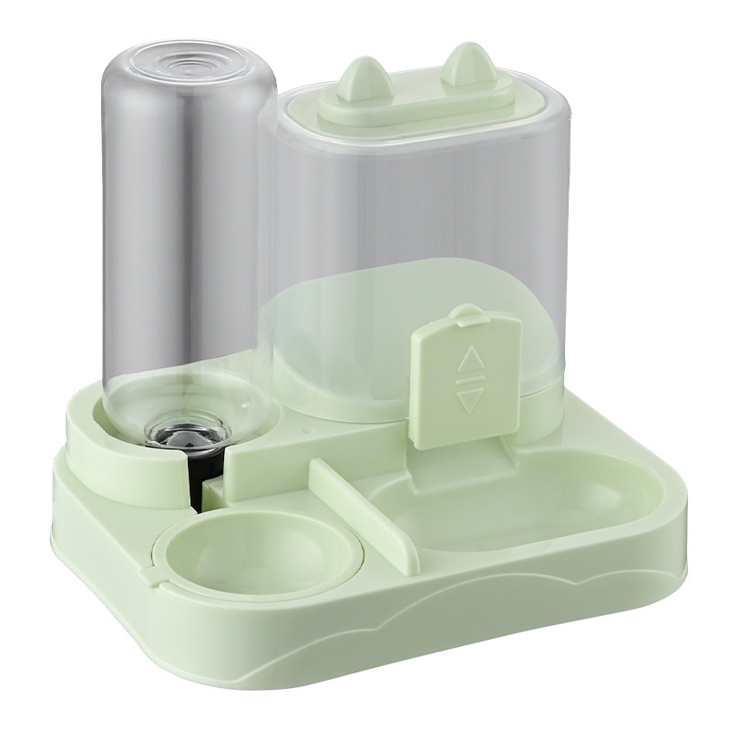 Cuenca de alimentación automática cuenco de agua de alimentación de agua de alimentación de grano para gatos cuenca de agua de protección integral para mascotas agua potable para alimentar a gatos artefacto XW