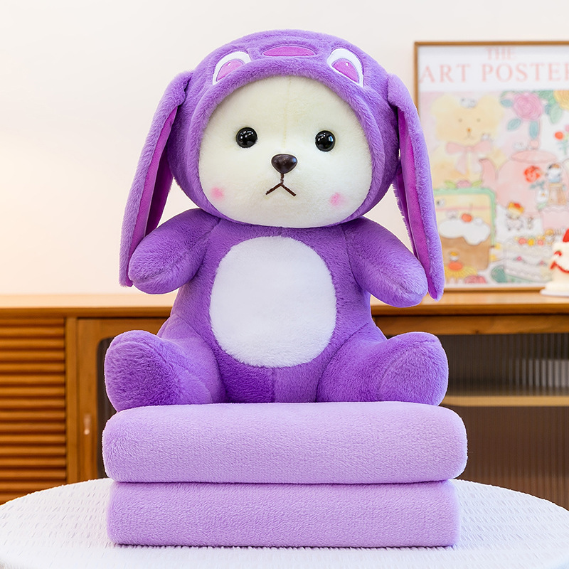 Manta de aire acondicionado de dibujos animados, almohada, edredón, almohada de siesta multifuncional dos en uno, venta directa de fábrica, comercio exterior al por mayor