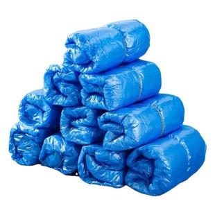 Disposable shoe cover waterproof plastic non-woven non-slip foot cover indoor PE thickened shoe cover wholesale student rainproof