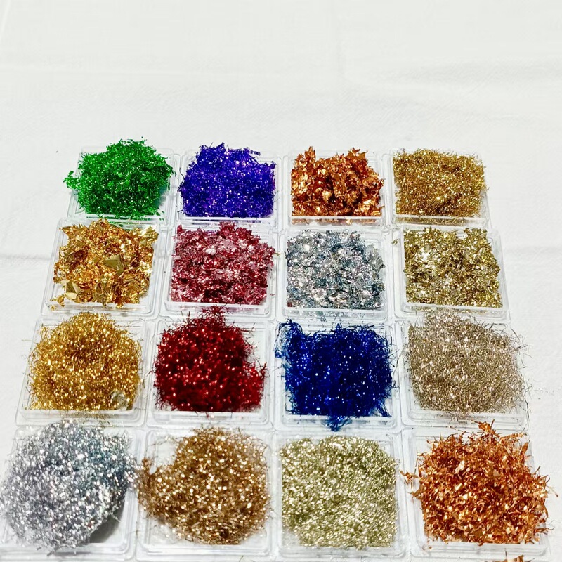 Nail Art Gold Foil Jewelry Gold Foil Silver Foil Fragments Gold Foil Silk Silver Foil Silk Color Foil Tear-Free Tin Foil Nail Salon Exclusive