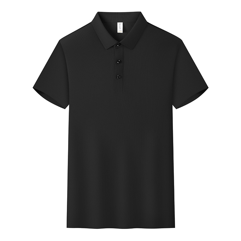 Comercio de alta gama brocado de amoníaco sin rastro de goma antibacteriana sensación fríaca de verano de manga corta polo logo personalizado para hombres