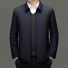 男士秋冬商务高品质羊毛呢子大衣可拆卸羊绒内胆加厚保暖羊毛外套