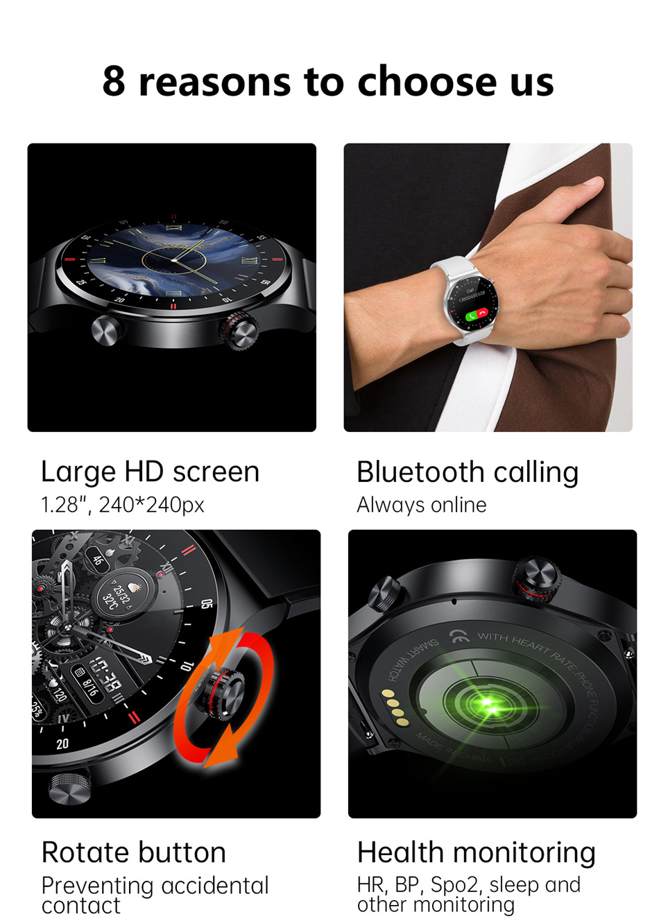 Lige Smartwatch Mat Häerzfrequenz Blutdrock An Bluetooth Uruff_voghion.com