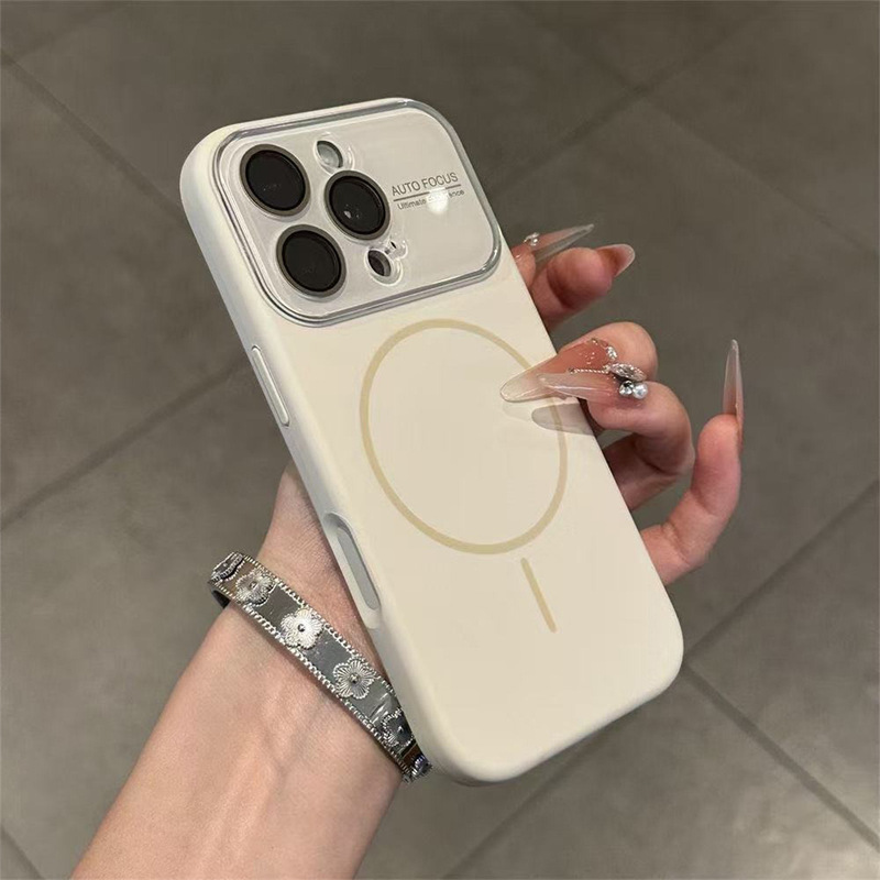 Large Window Liquid Magnetic Phone Case Suitable for Apple 17Promax, Cute and Simple Fine Magnetic Phone Protective Case Large Window Liquid Magnetic Phone Case Suitable for Apple 17Promax, Cute and Simple Fine Magnetic Phone Protective Case