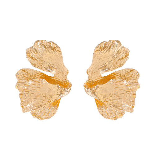 European and American cross-border exaggerated retro personalized temperament alloy leaf earrings fashionable creative street tree leaf women's earrings