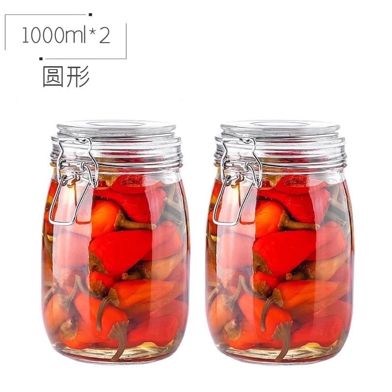 1000ml redondo; transparente