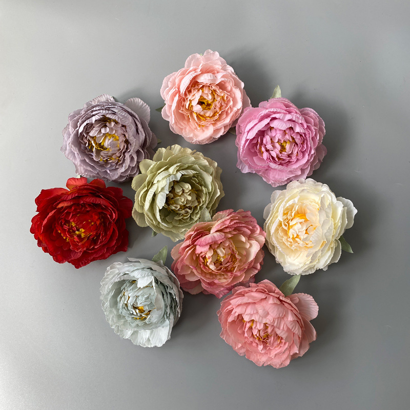 Simulation Peony Flower Head Big Peony Flower DIY Scene Hanfu Headwear Modeling Flower Decoration Flower Art Big Flower Head