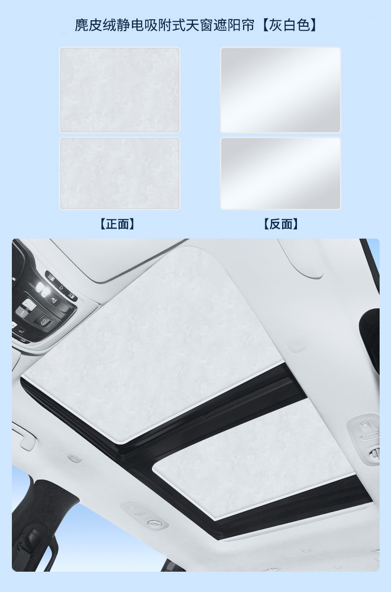 Suitable for the 2023 Fox 23 Model/2024 Fox 24 Model Sunroof Electrostatic Sunshade Curtain, Heat Insulation, Sun Protection, Privacy Sunshade Panel