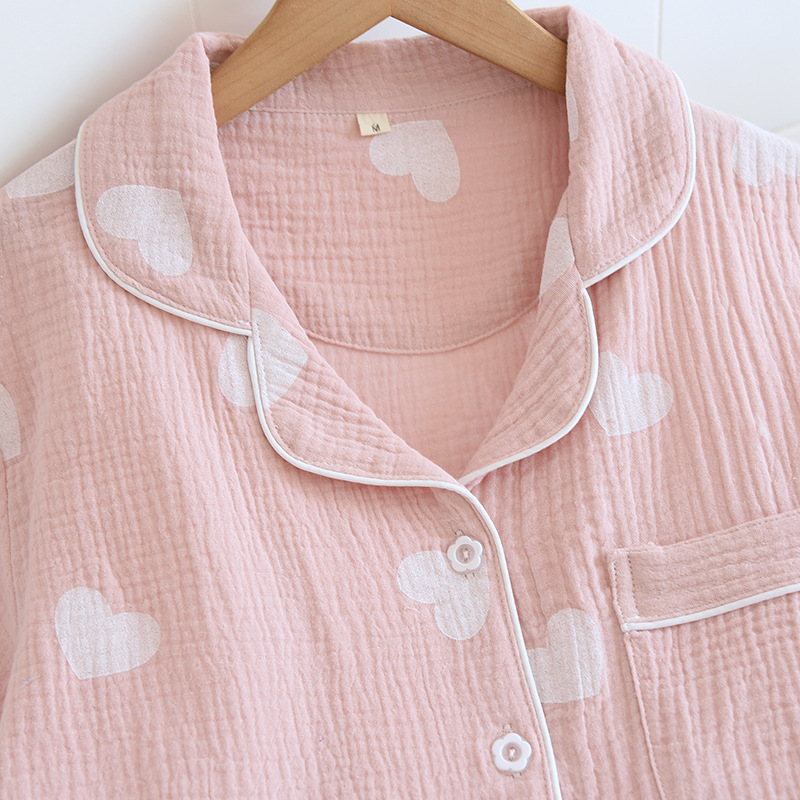 Title 8, Damen-Pyjama-Set aus Baumwolle mit kurzen Ärmel...