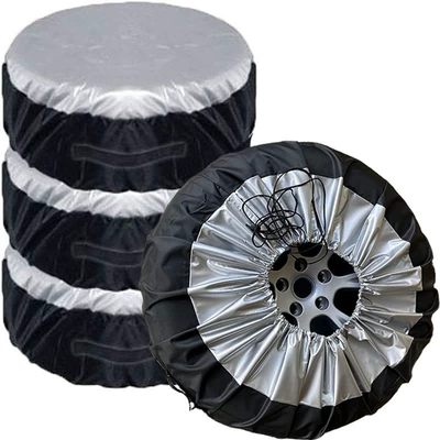 Cross-border Amazon car tire cover 420D Oxford cloth car spare tire cover waterproof sunscreen tire protection cover