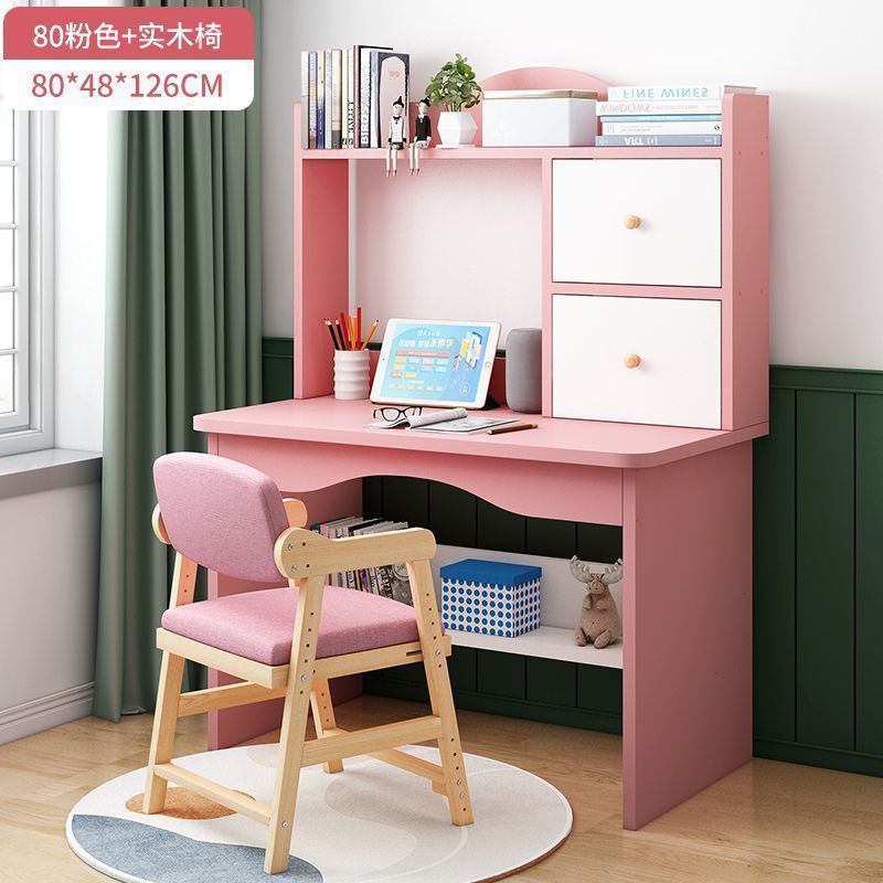 80 핑크 + 원목 의자