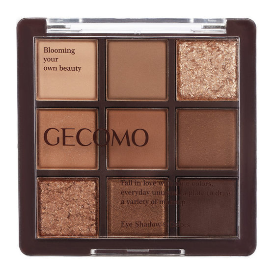 Gemon nine-color Chocolate eyeshadow plate matte pearlescent sequins lying silkworm brightening waterproof earth color eyeshadow makeup