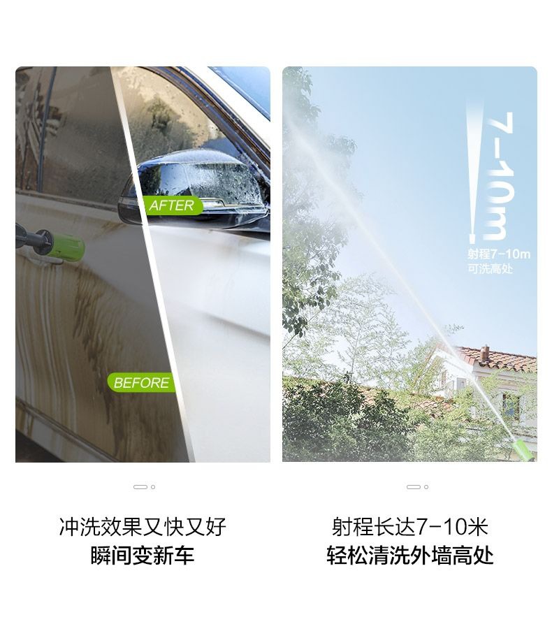 Greenfield Pufferfish Ultra-High Pressure Car Washer Household 220V Water Pump Fully Automatic Cleaning Machine Water Gun High Power Handy Gadget