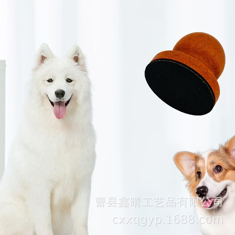 Raspador de uñas de madera para perros, plataforma de lima para mascotas de gato de madera maciza, tabla de reparación de uñas de gato redonda conveniente