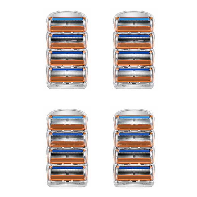 Five-Layer Blade Orange Razor Head Razor Men's Cross-Border Support Opp Bag Airplane Box Packaging Portable Design