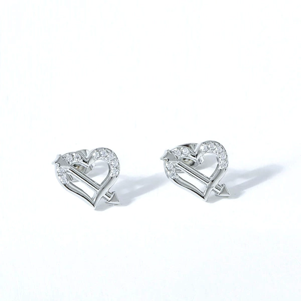 Heart-shaped earrings E0041S