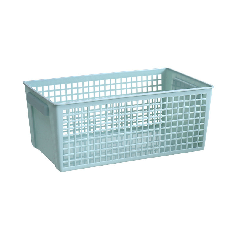Cesta de almacenamiento de escritorio Almacenamiento de refrigerios cesta de almacenamiento rectangular hueca caja de almacenamiento cesta de plástico cesta de almacenamiento