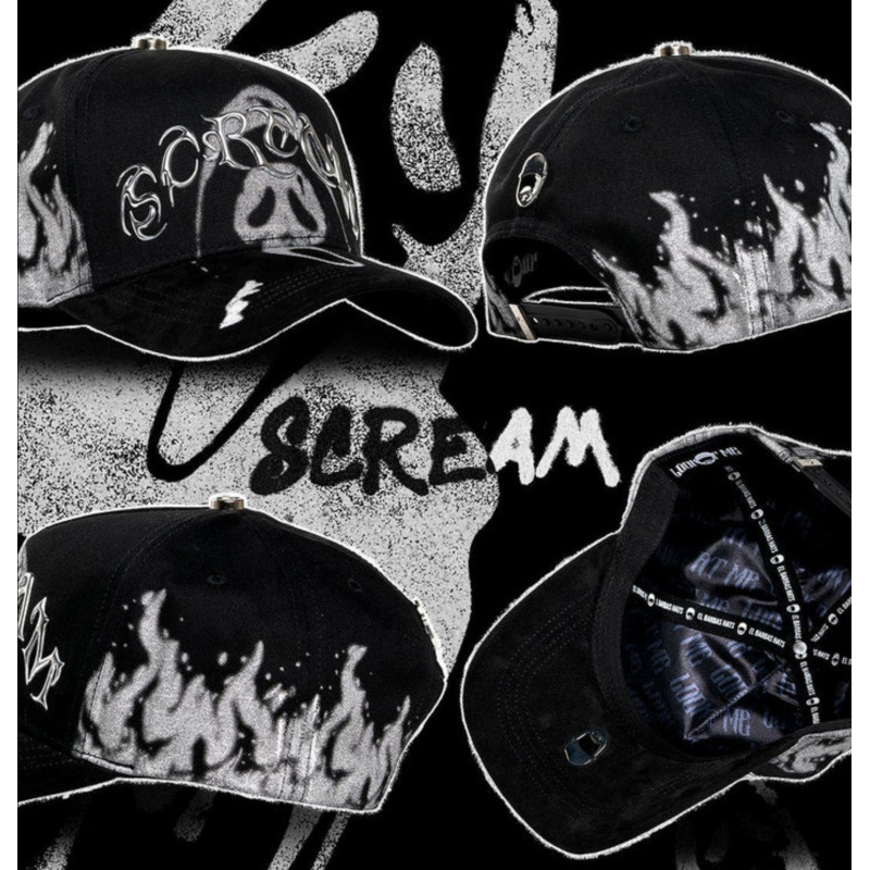 Tendencia transfronteriza hip hop Dandy Dandy sombrero con letras de diamante sombrero de pato doblado a lo largo del sombrero de béisbol image 115