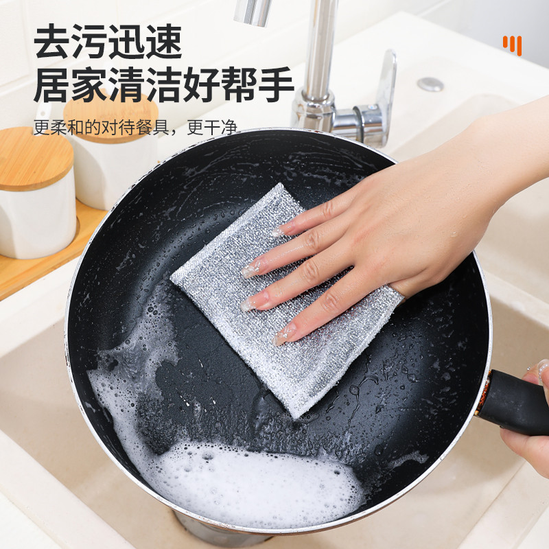 Paño de limpieza de alambre de plata, toallas de cocina de alambre de acero, toallas de cocina de acero, toallas de limpieza de alambre, toallas de limpieza de alambre