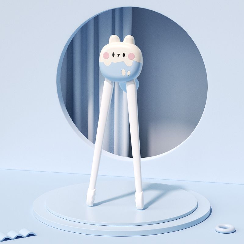 타이거 입 젓가락 단일 젓가락 (반지 없음 맨손) 블루