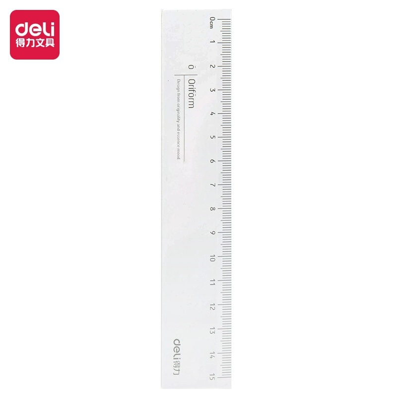 Deli 71971 easy-to-read ruler 15cm (transparent) (put) school supplies stationery prizes