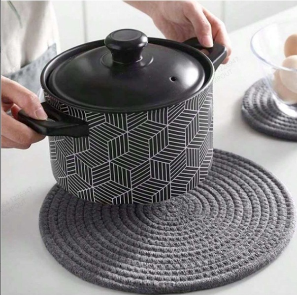 Algodón japonés tejido almohadilla de mesa almohadilla de mesa redonda almohadilla de taza almohadilla de mortero almohadilla de aislamiento térmico grueso restaurante occidental