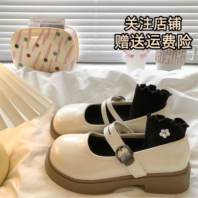 卓诗款玛丽珍女鞋2025新款学院风单鞋女夏季黑色配裙子jk小皮鞋女|undefined
