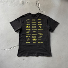アメリカンレトロな西海岸ヒップホッププリント半袖Tシャツメンズ夏トレンド半袖Tシャツカジュアルで多用途