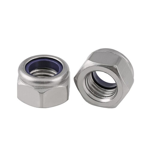 Manufacturer 304 stainless steel lock nut nylon anti-loosening lock nut anti-loosening self-locking nut DIN985