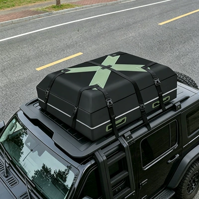 Cross-border best-selling car roof bag, waterproof luggage bag, car storage, thickened 500D roof bag (Roof box) - 1208643-peacock-green