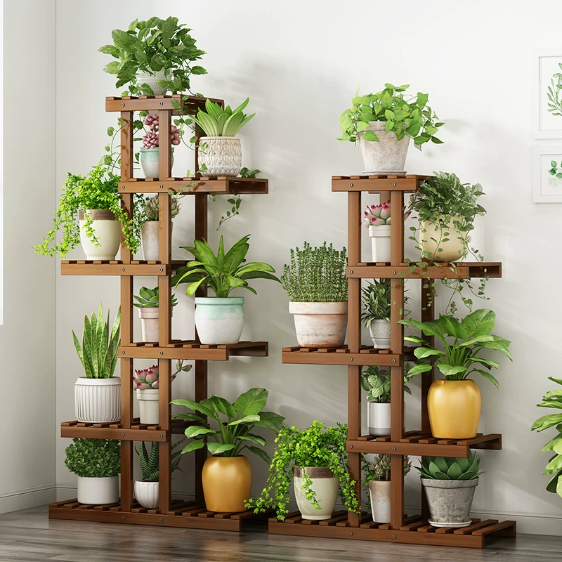 Стеллаж для цветов с колесами балкон гостиная зеленая полка для цветов стеллаж для цветочного горшка для суккулентов Крытый многослойный подвесной стеллаж для хранения орхидей подвижный