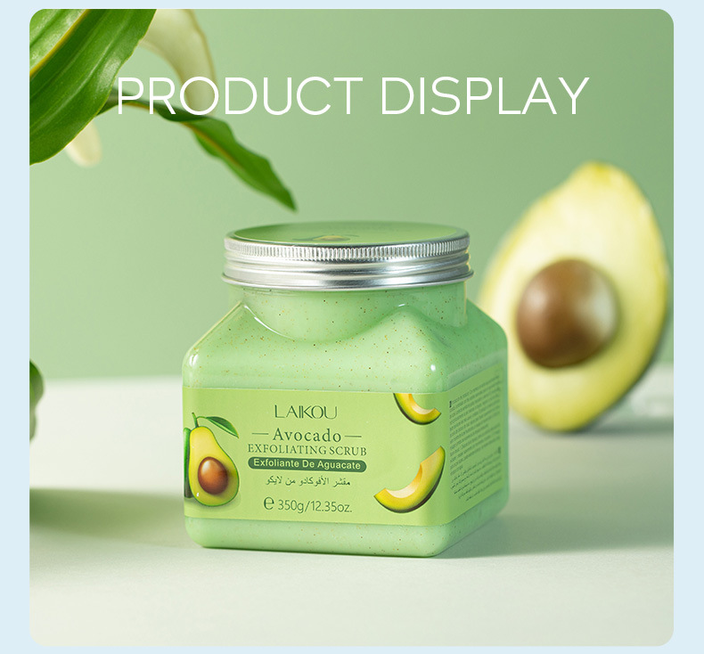 Laikou Body Avocado Scrub 350g Factory supply Pore-cleaning skin care products wholesale undefined