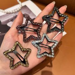 五角星のドリルのヘアピンの女性の後頭部の砕毛bbクリップの頭飾りの高級感の側の前髪は星のヘアピンを挟みます。