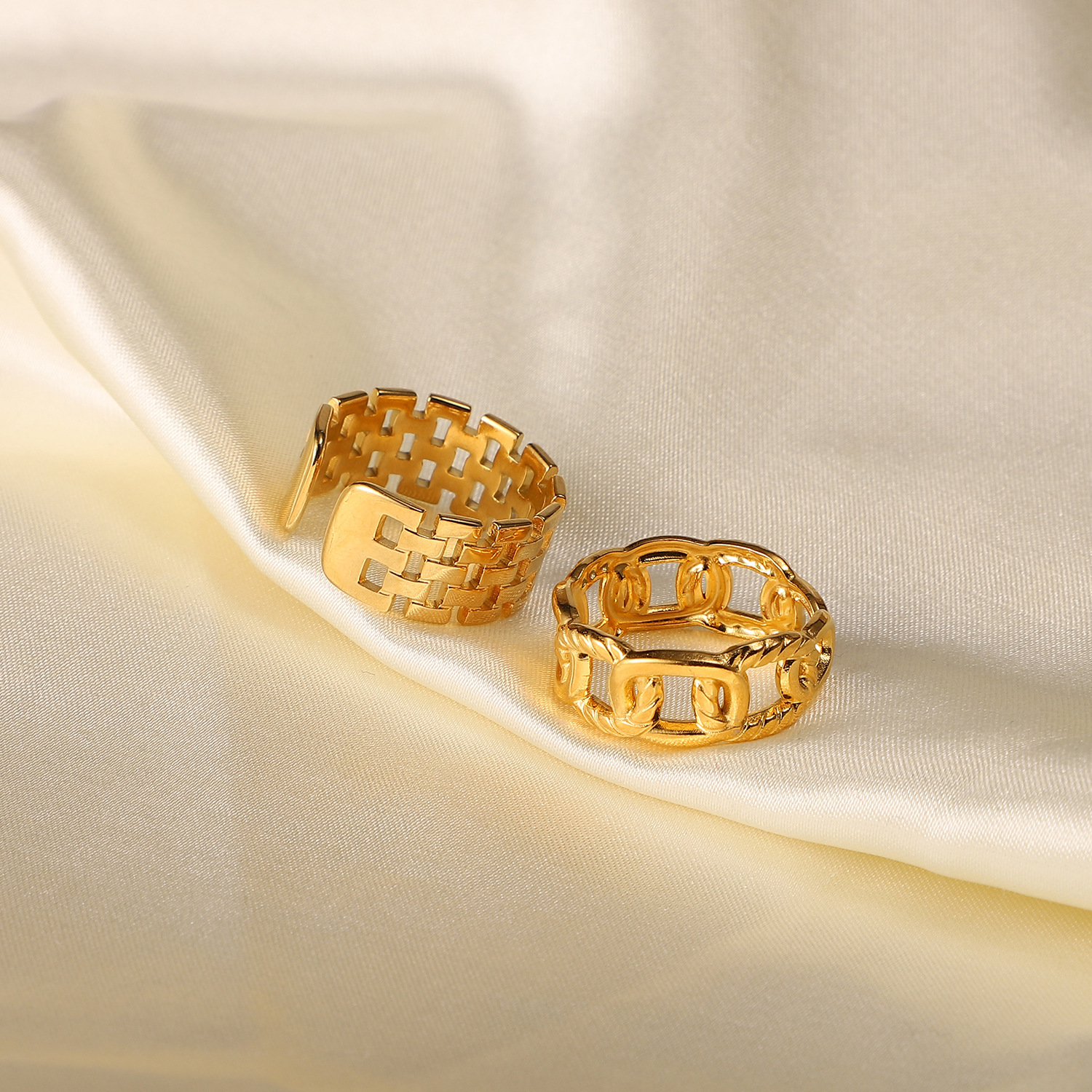 Vacuum Plating Gold Plating Process Wholesale Jewelry Fashion Flower 304 Stainless Steel No Inlaid
