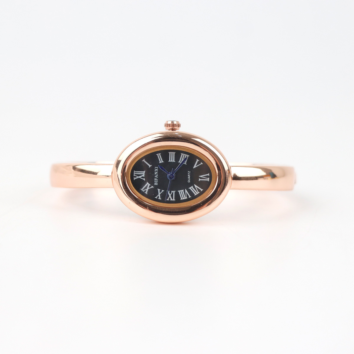 Golden black watch, dial, pink gold