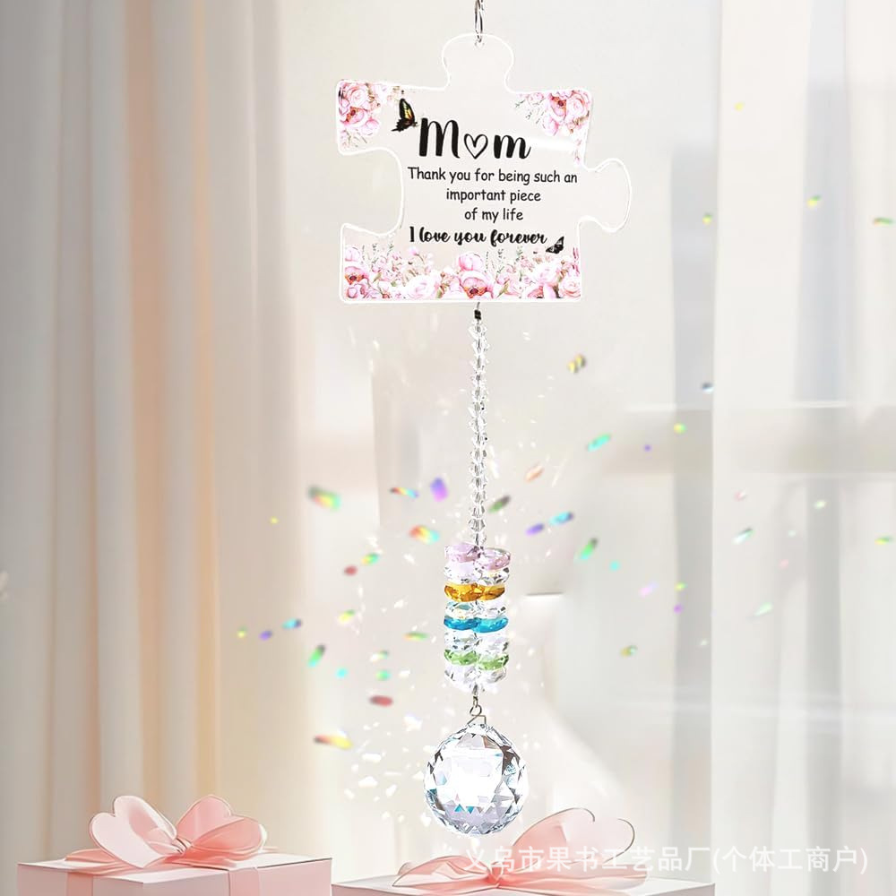 Colgante de cristal de mariposa de acrílico transfronterizo, colgante de pipa de corazón de melocotón del receptor del sol, luto y nostalgia por los animales conmemorativos