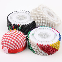 厂家直销彩色定位珠针36mm珍珠大头针花束装饰插针圆盘装